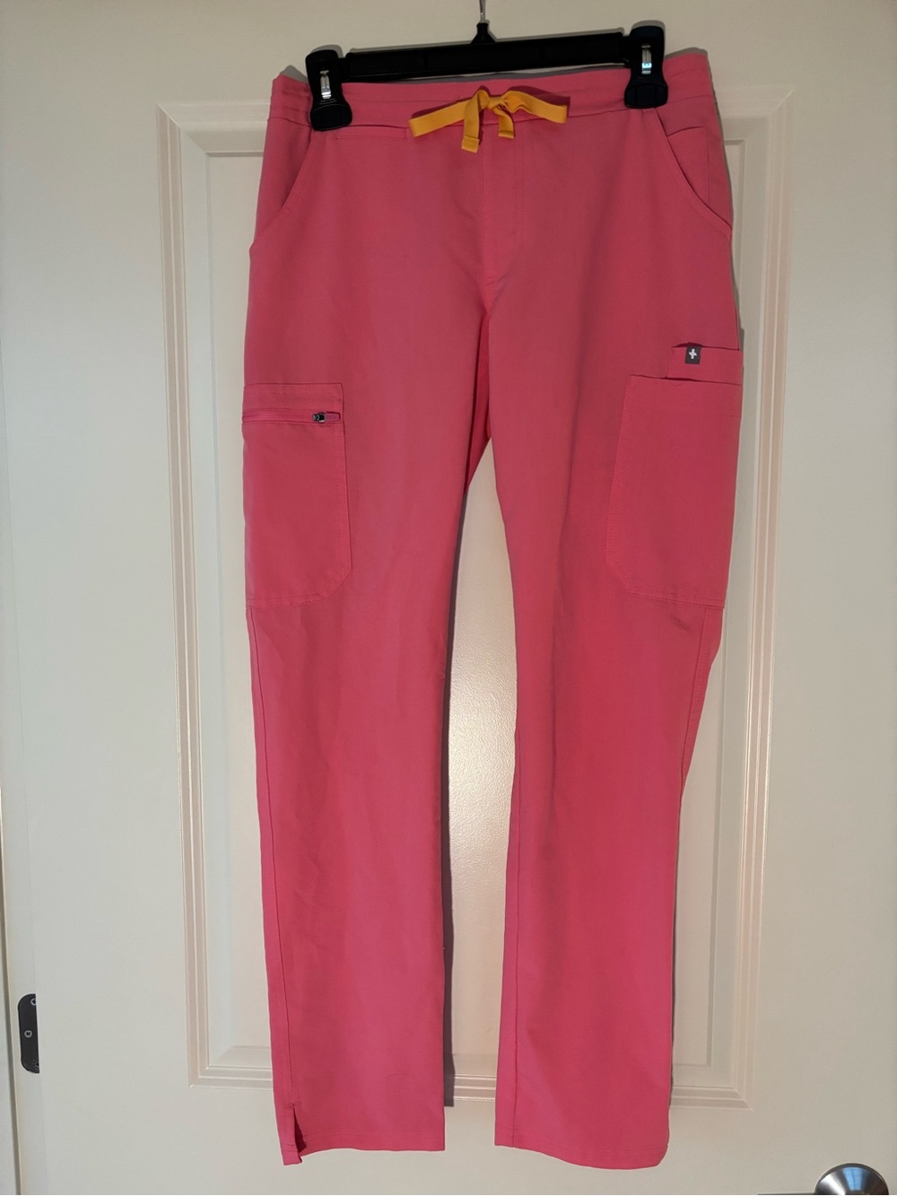 Figs Neon Pink Straight Leg Scrub Pants